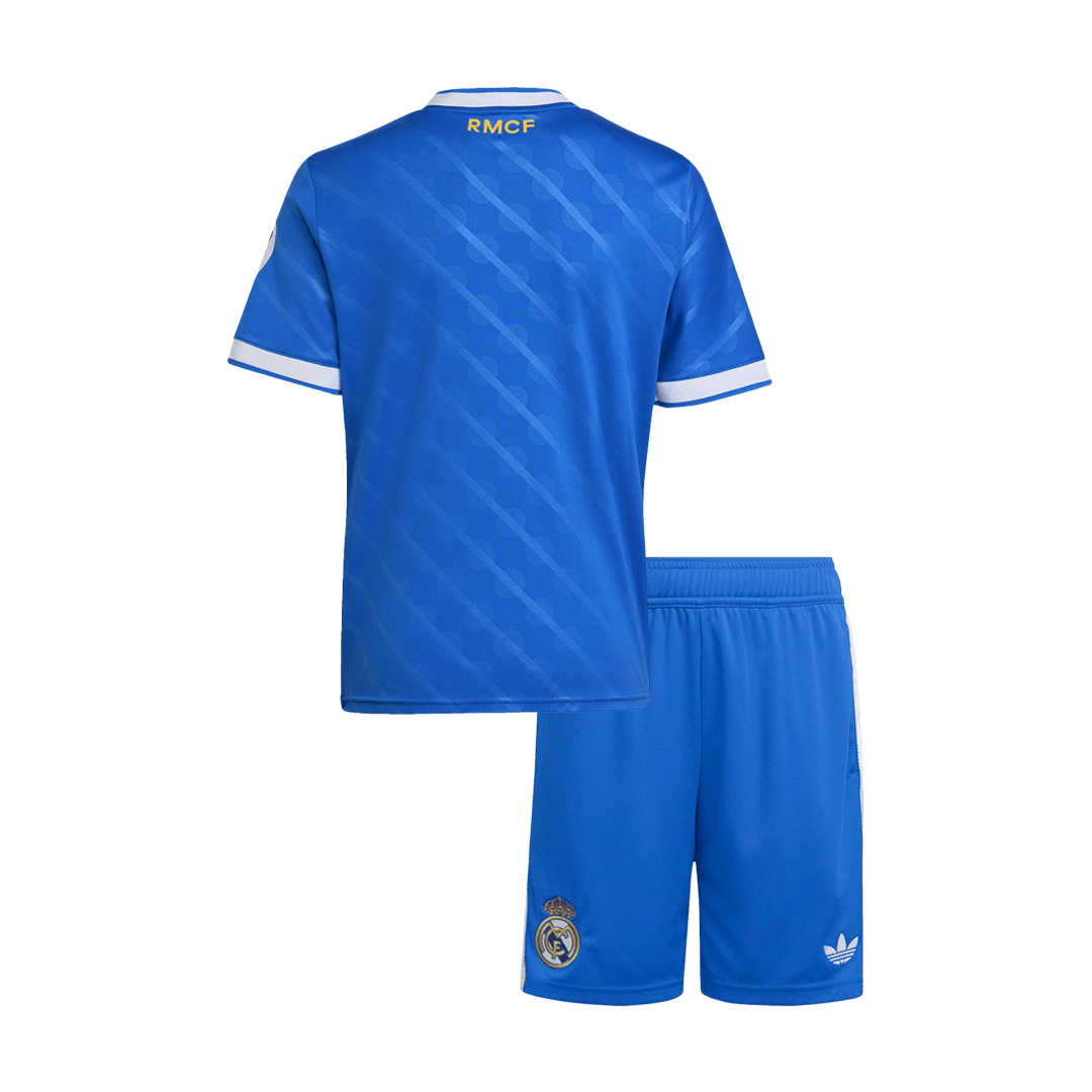 Real Madrid Derde Shirt Kit 2025/26 Kinderen Blauw