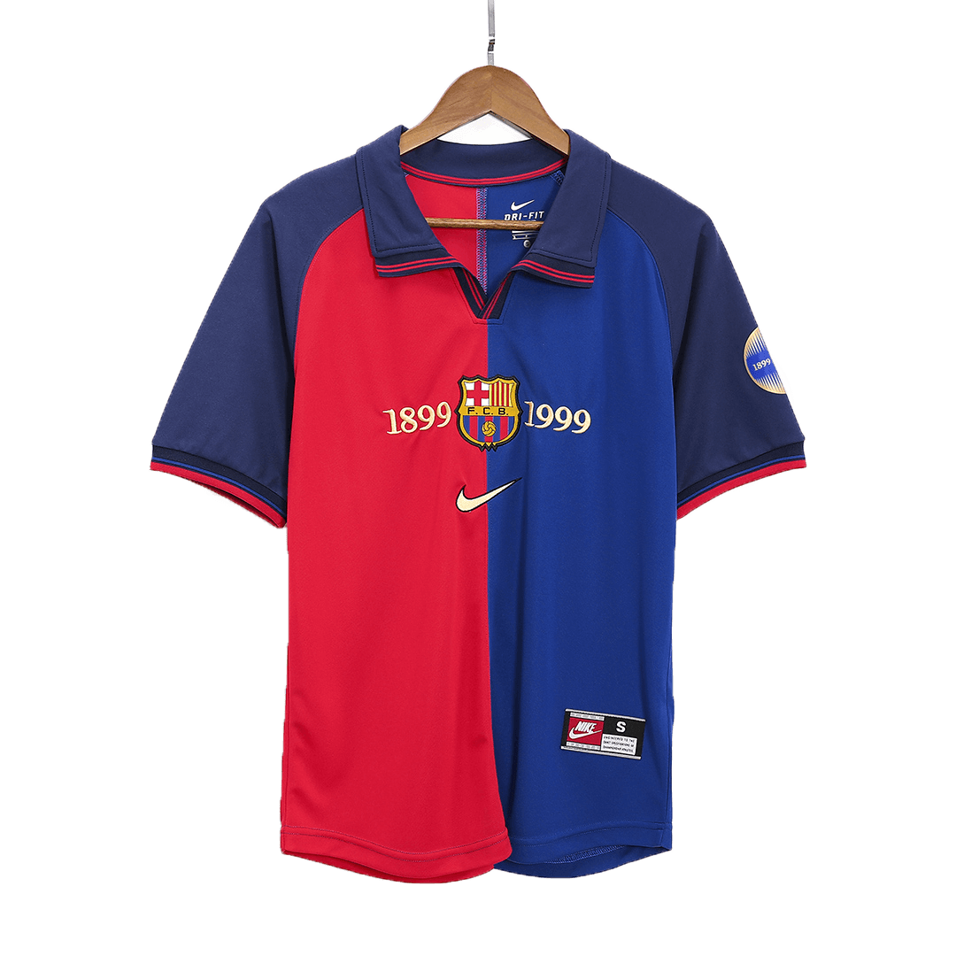 RIVALDO #11 Retro Barcelona Thuisshirt 1999/00-100-jarig jubileum