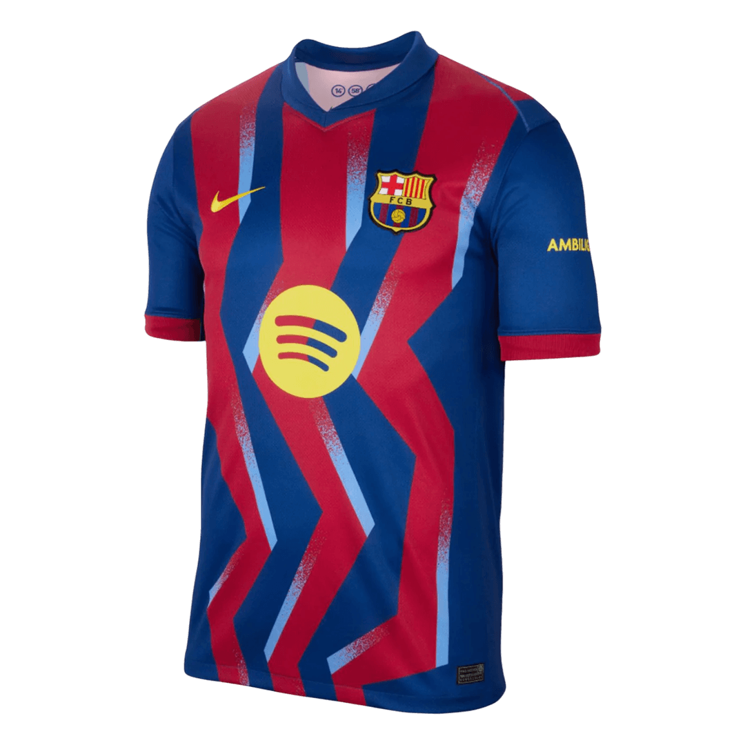 LEWANDOWSKI #9 Barcelona Vierde Shirt 2025/26 Rood&Blauw