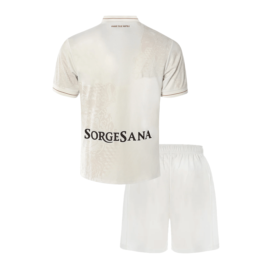 Napoli Uit Thuisshirt Kit 2025/26 Kinder Wit