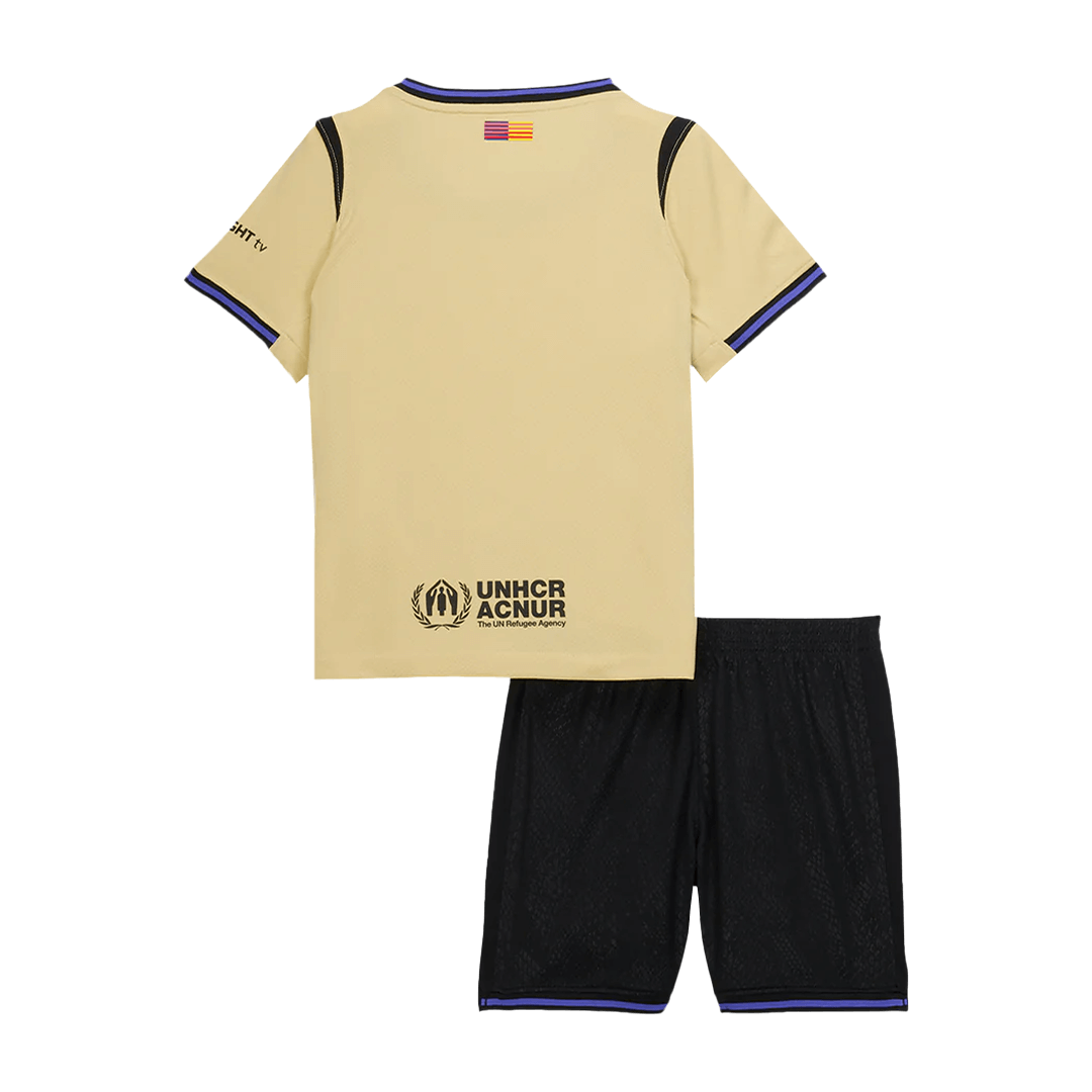Barcelona Uit Thuisshirt Kit 2025/26 Junior Geel