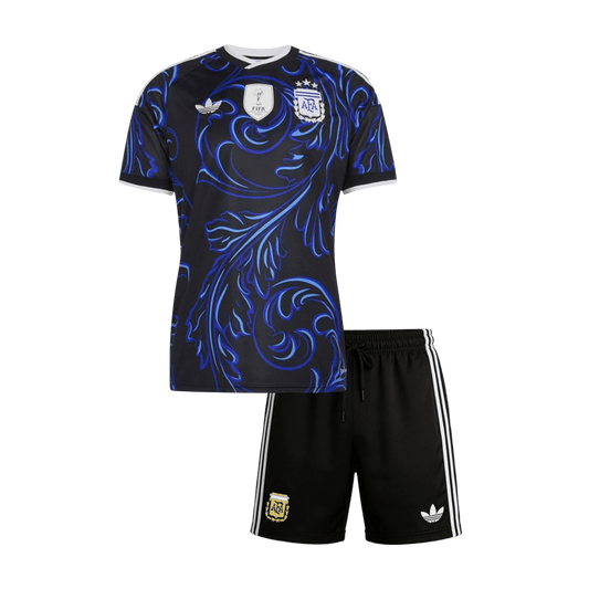 Vente Flash Argentine Extérieur Maillot Kit - Coupe du Monde 2026 Enfant Noir