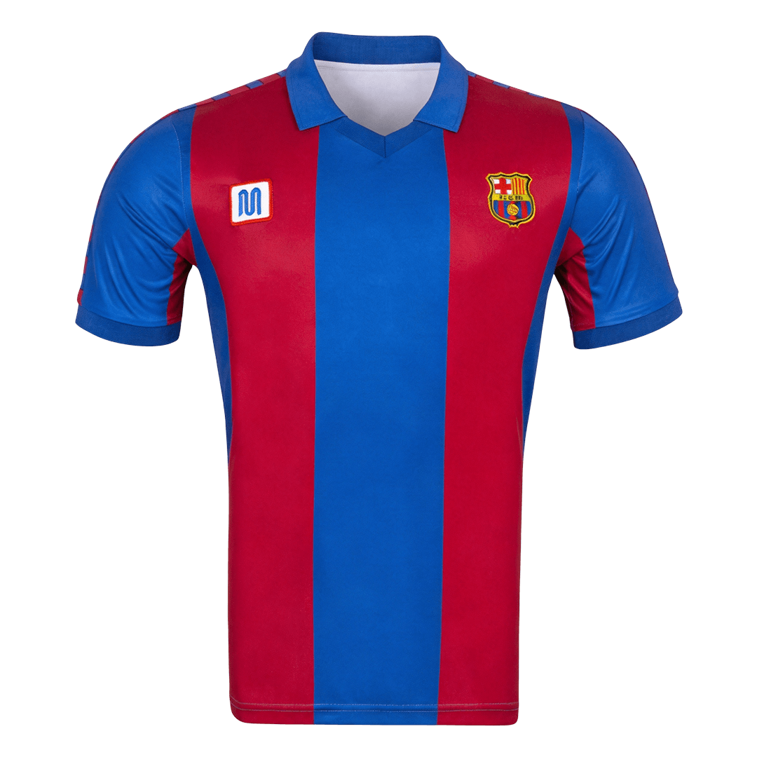 Retro FC Barcelona Thuisshirt 1980/82 Blauw&Granaatrood