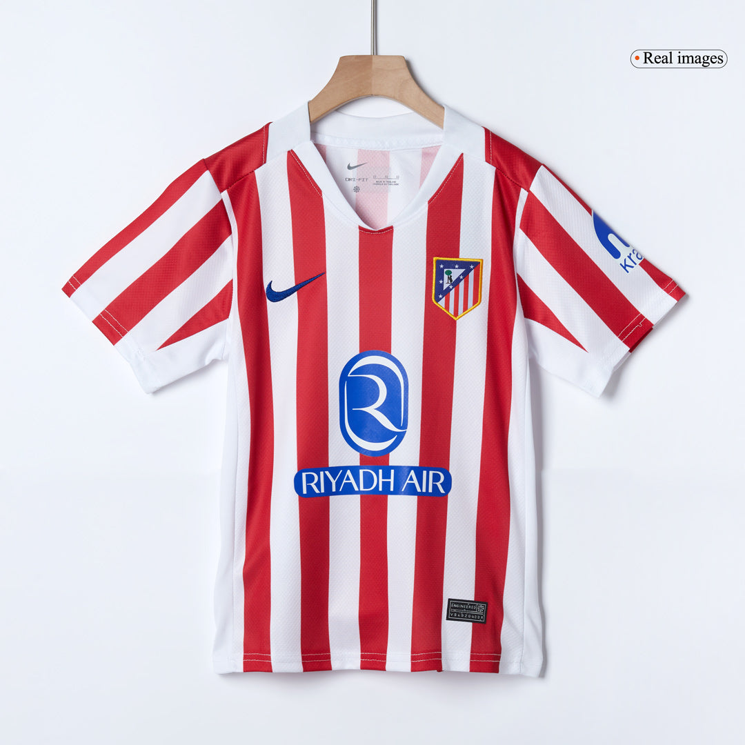 Vente Flash Atlético Domicile Maillot Kit 2025/26 Enfant Red&White
