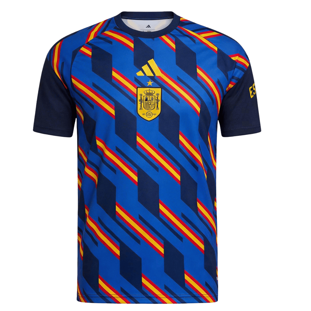 Spanje Pre-Match Shirt - Wereldkampioenschap 2026 Donkerblauw
