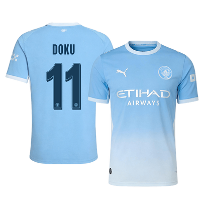 DOKU #11 Manchester City Domicile Maillot 2026/27 Bleu Joueur - UCL