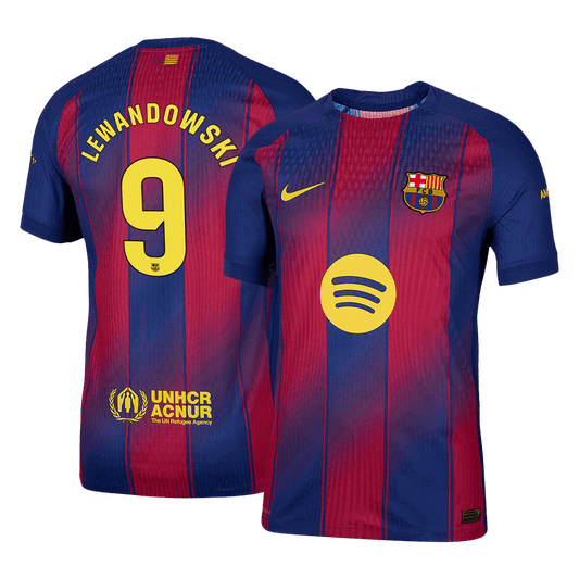 LEWANDOWSKI #9 Barcelona Thuisshirt 2025/26 Authentiek