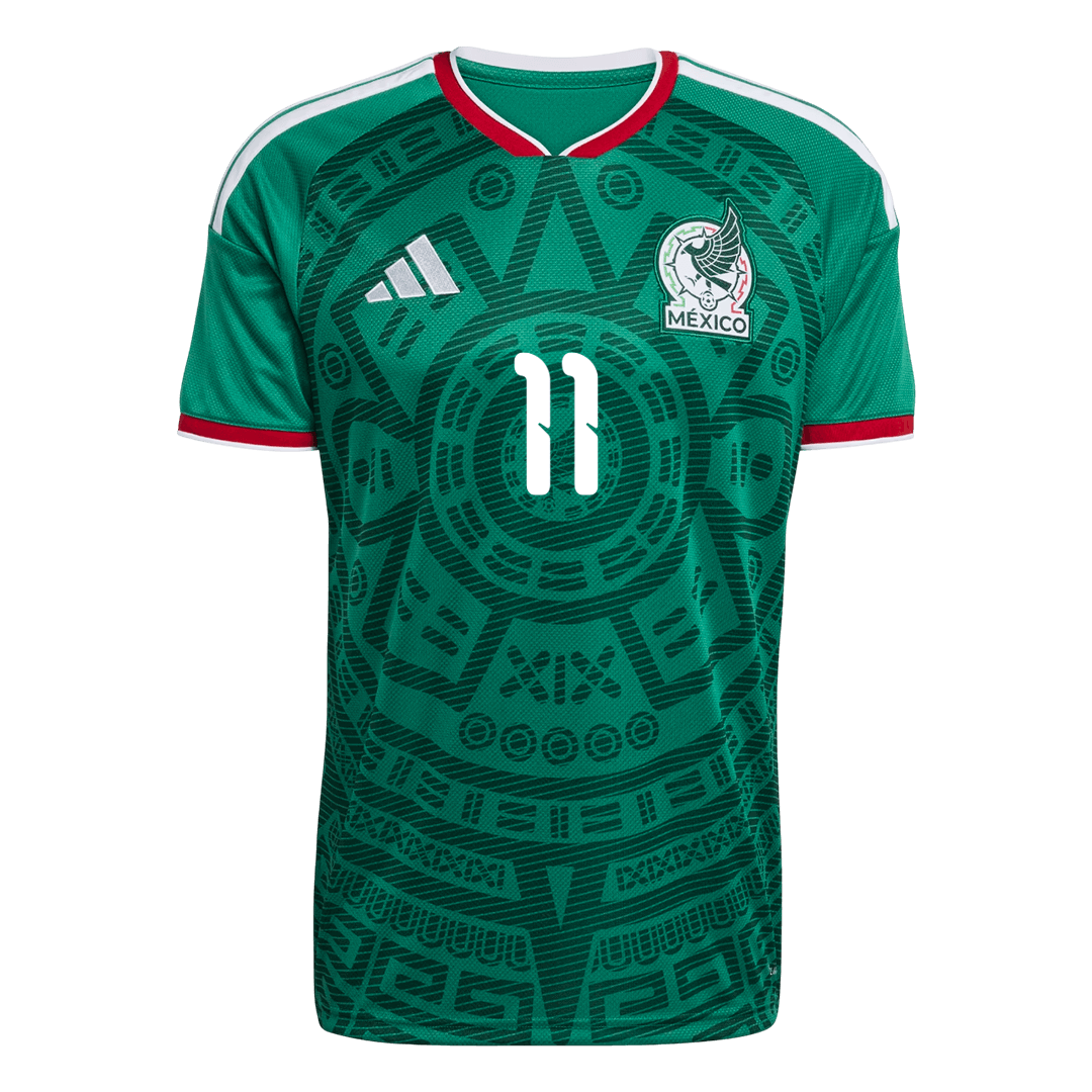 S. GIMÉNEZ #11 Mexico Thuisshirt - Wereldkampioenschap 2026 Groen