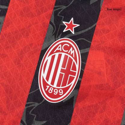 AC Milan Thuis Shirt 2025/26 Rood&Zwart Authentiek Grote Maten