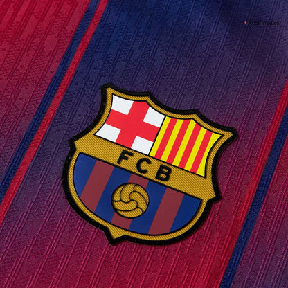 LAMINE YAMAL #10 Barcelona Thuisshirt 2025/26 Rood en Blauw Authentiek