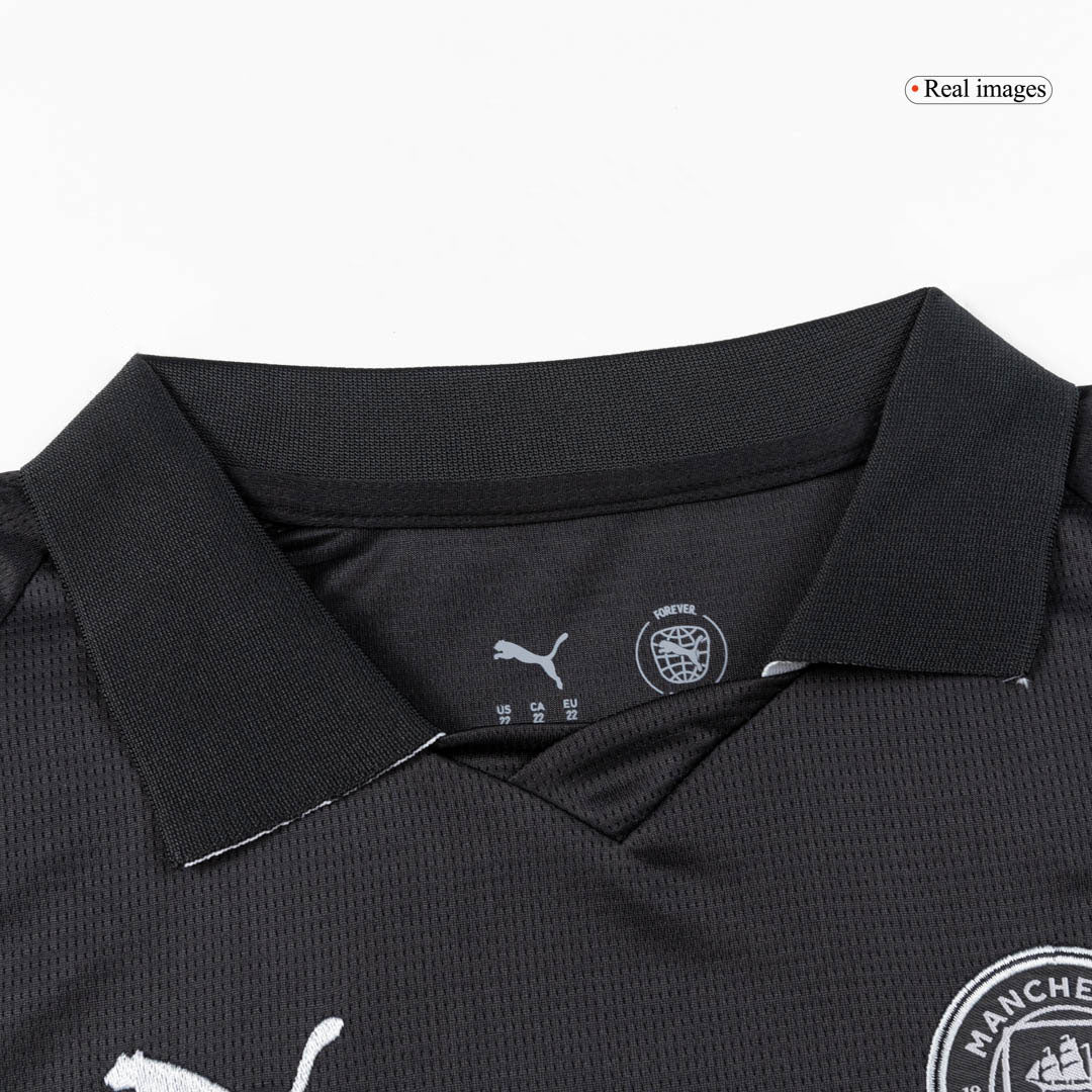 Manchester City Uitshirt 2025/26 Junior Zwart