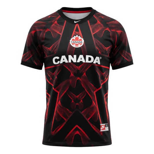 Canada Keeper Shirt - Wereldkampioenschap 2026 Rood & Zwart Groot Formaat