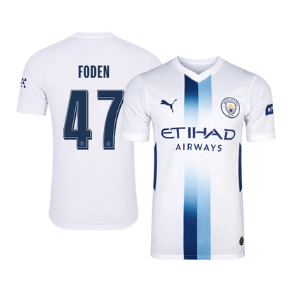FODEN #47 Manchester City Third Maillot 2026/27 Blanc Joueur - UCL