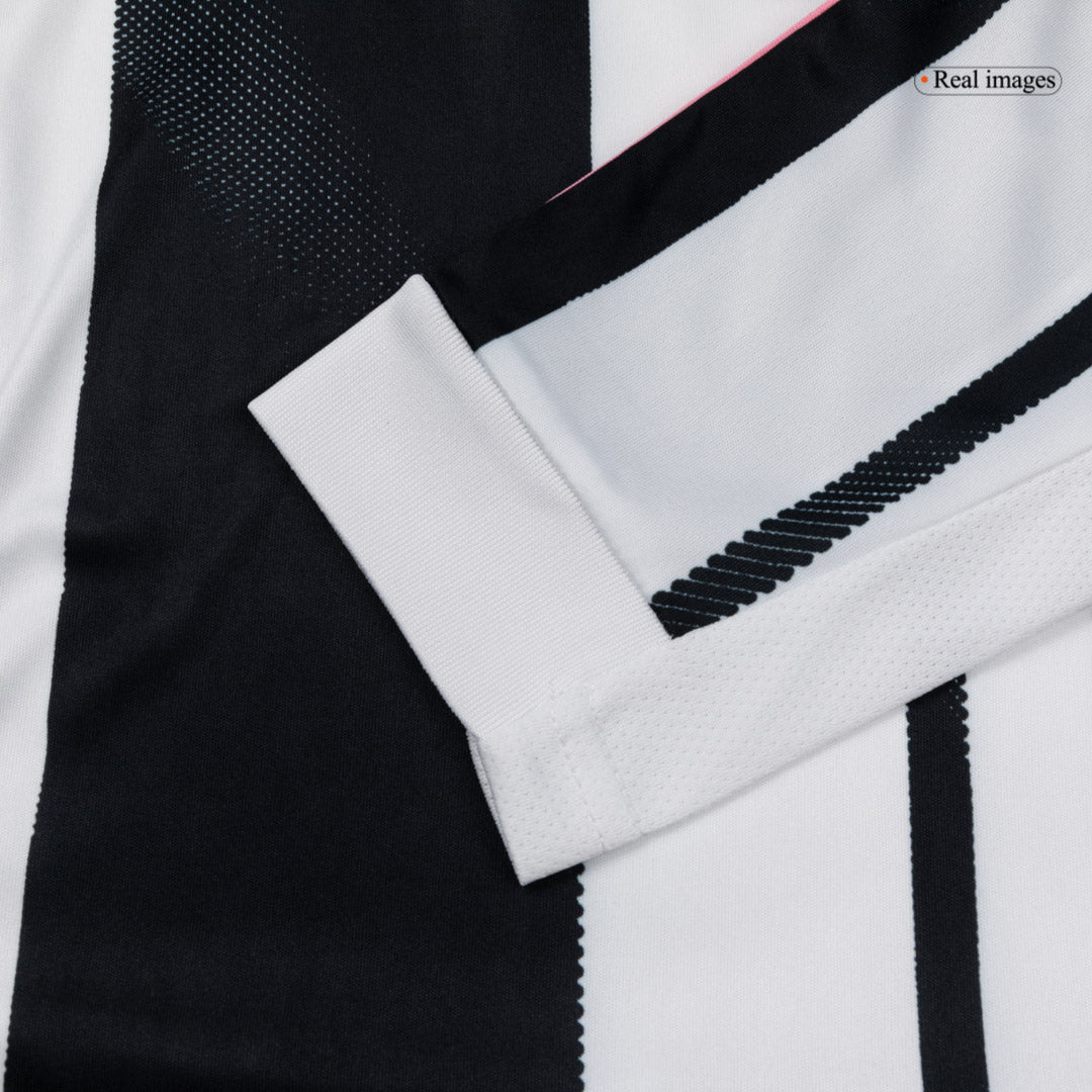 Juventus Thuisshirt Lange Mouwen 2025/26 Zwart&Wit Grote Maat