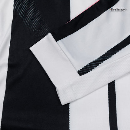 Juventus Thuisshirt Lange Mouwen 2025/26 Zwart&Wit Grote Maat