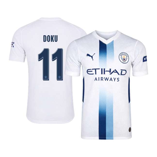 DOKU #11 Manchester City Third Maillot 2026/27 Blanc Joueur - UCL