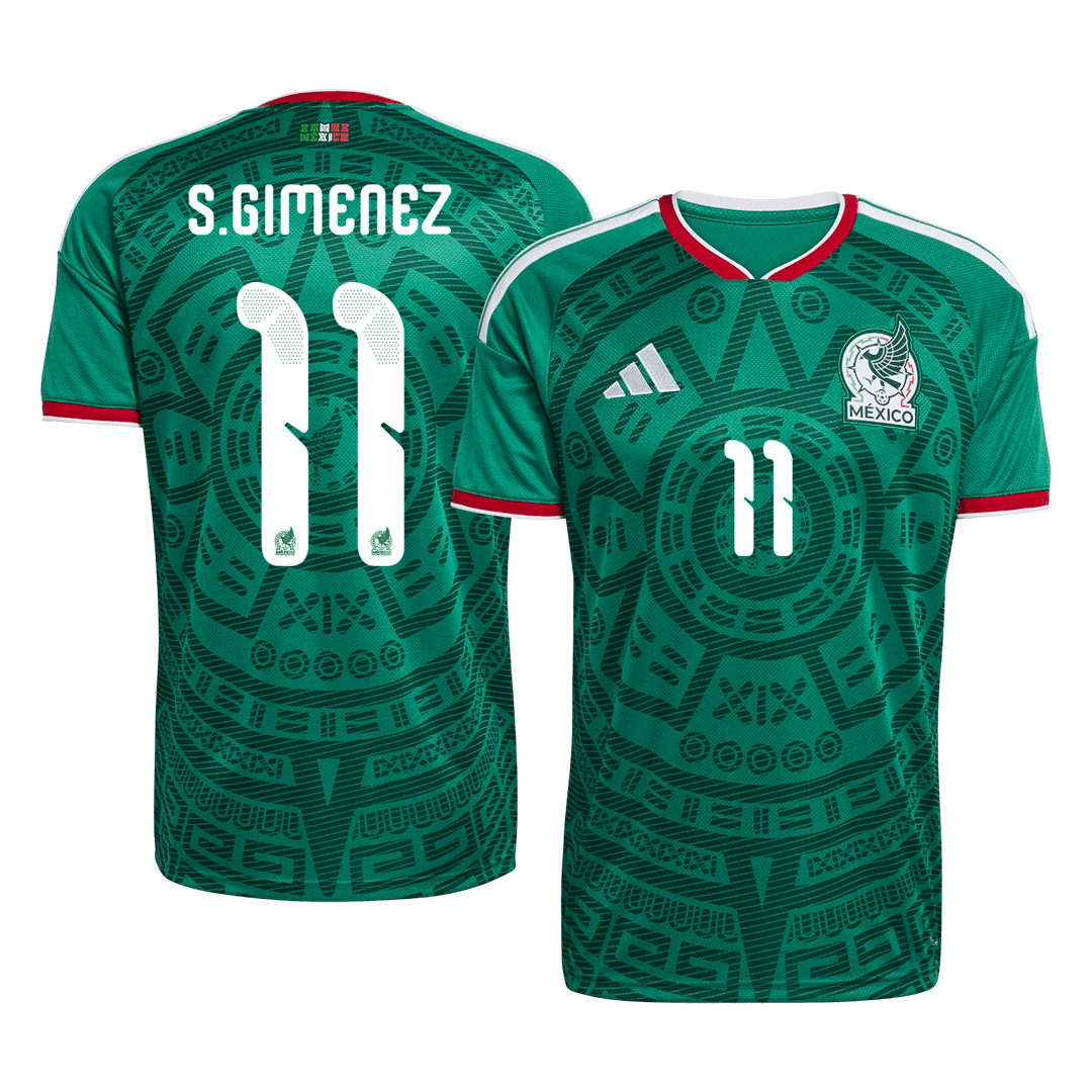 S. GIMÉNEZ #11 Mexico Thuisshirt - Wereldkampioenschap 2026 Groen