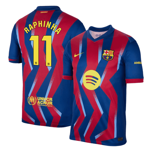 RAPHINHA #11 Barcelona Thuisshirt 2025/26 Rood&Blauw