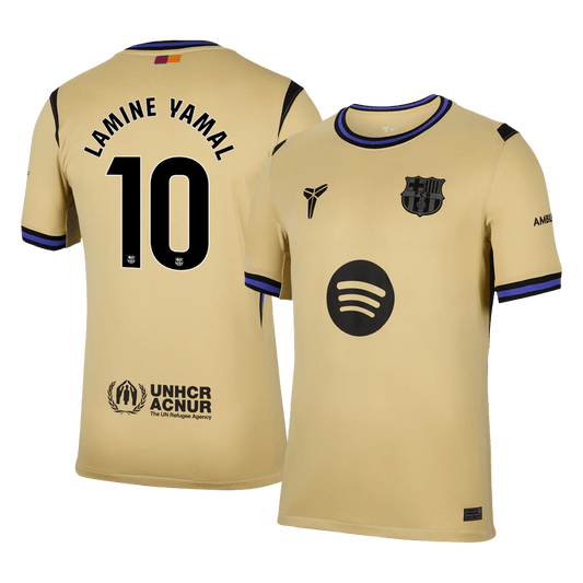 LAMINE YAMAL #10 Barcelona Uit Thuisshirt 2025/26 Geel