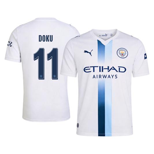 DOKU #11 Manchester City Third Maillot 2026/27 Blanc - UCL