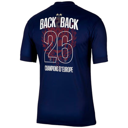 Europees Kampioenen #26 Thuisshirt 2025/26 Marineblauw - 2 Sterren