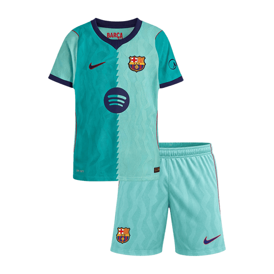 Barcelone Third Maillot Kit 2026/27 Enfant Bleu