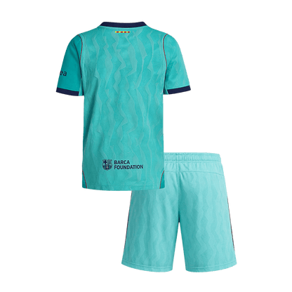 Barcelone Third Maillot Kit 2026/27 Enfant Bleu