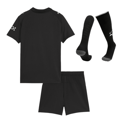 Manchester City Uitshirt 2025/26 Junior Zwart