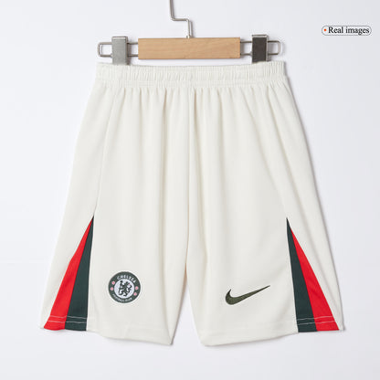 Vente Flash Chelsea Extérieur Maillot Kit 2025/26 Enfant Blanc