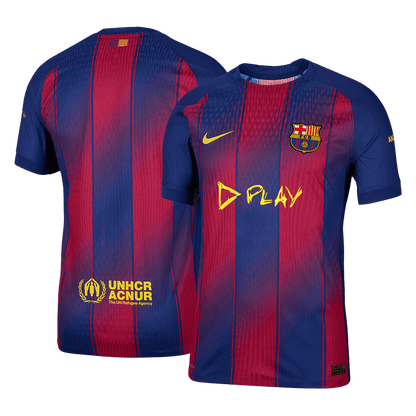 Barcelona Thuisshirt 2025/26 Rood en Blauw Speler