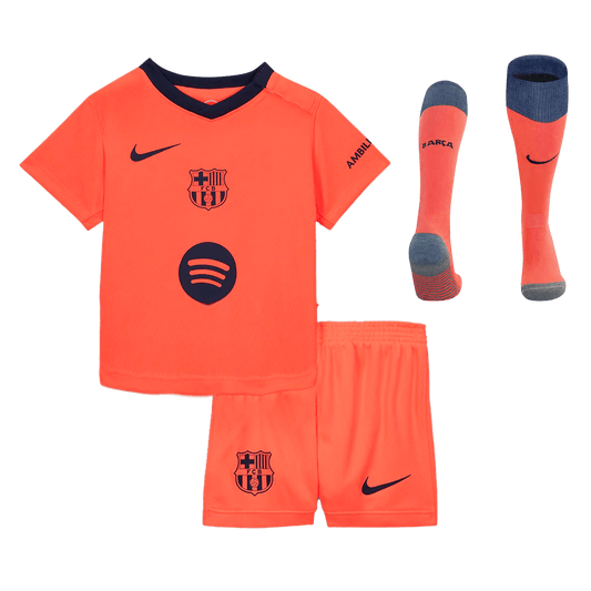 Barcelona Derde Thuisshirt Kit 2025/26 Kinderen Oranje