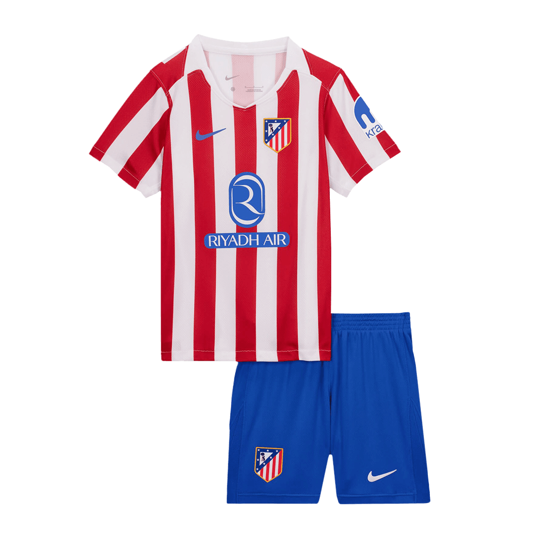 Vente Flash Atlético Domicile Maillot Kit 2025/26 Enfant Red&White