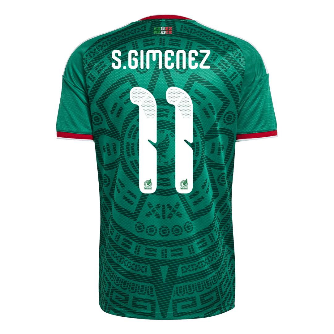 S. GIMÉNEZ #11 Mexico Thuisshirt - Wereldkampioenschap 2026 Groen