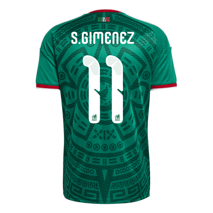 S. GIMÉNEZ #11 Mexico Thuisshirt - Wereldkampioenschap 2026 Groen