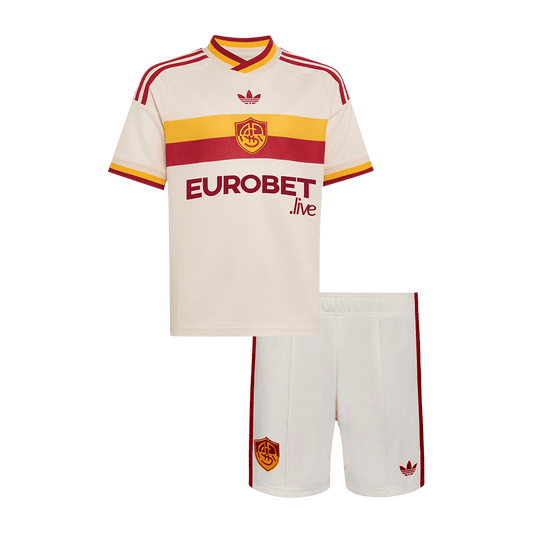 Roma Extérieur Maillot Kit 2026/27 Enfant Blanc
