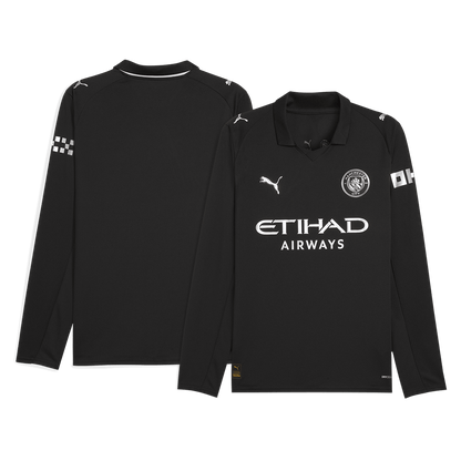 Manchester City Uitshirt Lange Mouwen 2025/26 Zwart